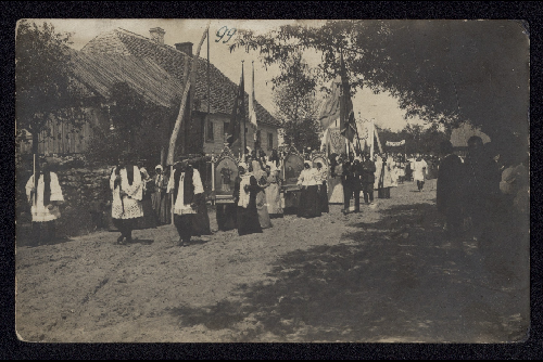 pocztówka - procesja Bożego Ciała rok 1912